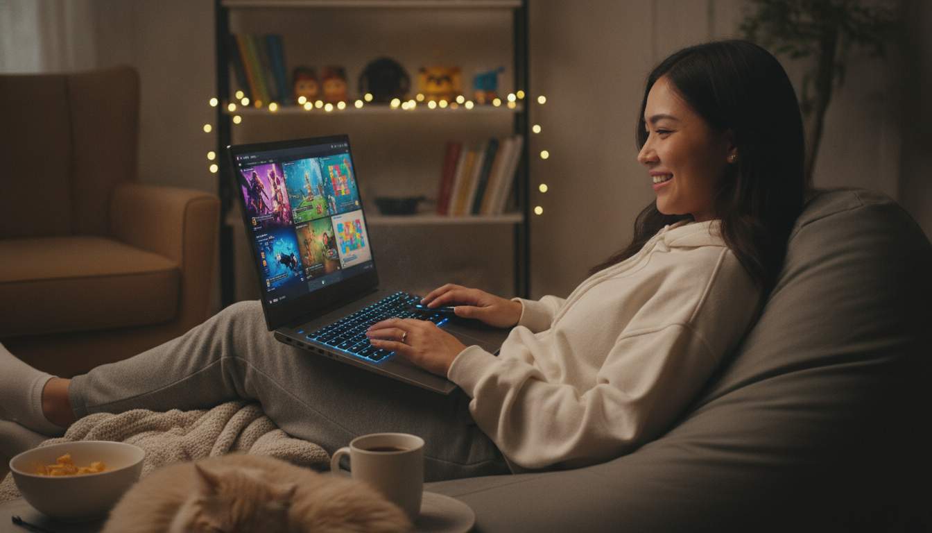Find your favorite game at PISOWIN Woman exploring online games