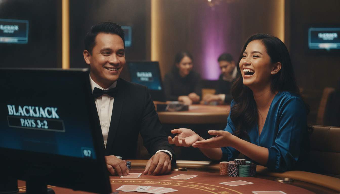 Experience live gaming at PISOWIN Woman enjoying live dealer games